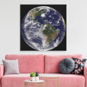 東海岸にハリケーン・アイリーンと完全な地球。 キャンバスプリント (インサイチュ (リビング))