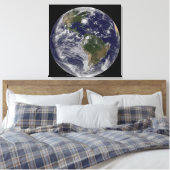 東海岸にハリケーン・アイリーンと完全な地球。 キャンバスプリント (インサイチュ (寝室))