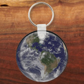 東海岸にハリケーン・アイリーンと完全な地球。 キーホルダー (裏面)