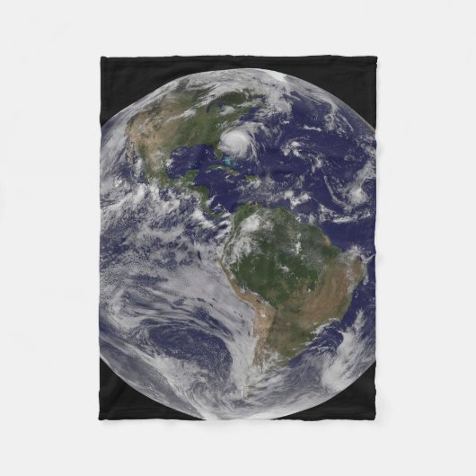 東海岸にハリケーン・アイリーンと完全な地球。 フリースブランケット (正面)