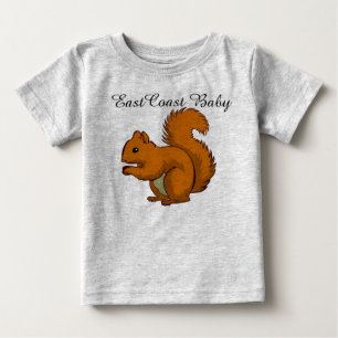 東海岸のベビーのリスのワイシャツ ベビーTシャツ