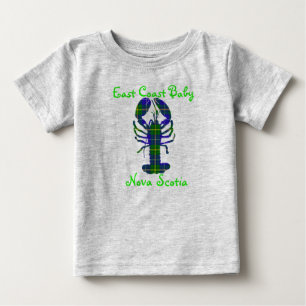東海岸のベビーのロブスターのノバスコシアのタータンチェックカナダ ベビーTシャツ