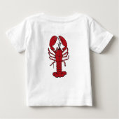 東海岸のベビーのロブスターノバスコシアカナダ ベビーTシャツ (裏面)