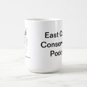 東海岸の保守的なポッドキャストのロゴのマグ15oz コーヒーマグカップ (中央)