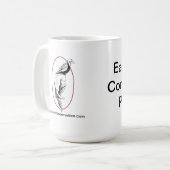 東海岸の保守的なポッドキャストのロゴのマグ15oz コーヒーマグカップ (正面左)