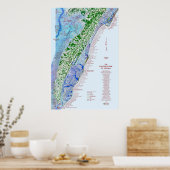東海岸の地図1 ポスター (キッチン)