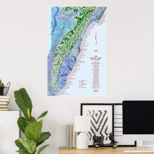 東海岸の地図1 ポスター (ホームオフィス)