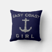 東海岸の女の子のオーシャンブルー クッション (裏面)