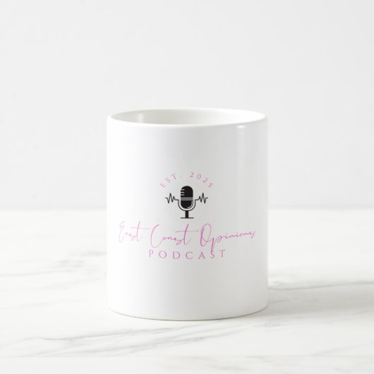 東海岸の意見ポッドキャストマグ コーヒーマグカップ (中央)