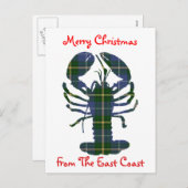 東海岸の郵便はがきからのメリークリスマス シーズンポストカード (正面/裏面)