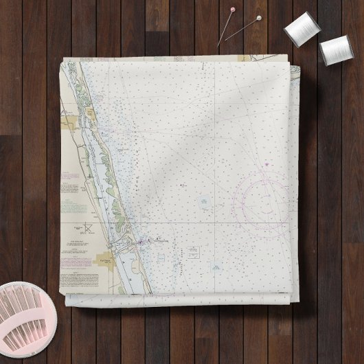 東海岸フロリダ⚓本場の航海の図表 ファブリック