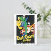 東海岸フロリックスVintage旅行ポスター ポストカード (スタンド正面)