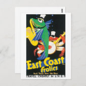 東海岸フロリックスVintage旅行ポスター ポストカード (正面/裏面)