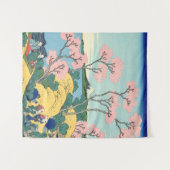 東海道の五天山の北斎富士 タペストリー (正面(横))