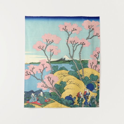 東海道の五天山の北斎富士 タペストリー (正面)