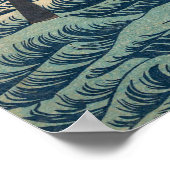 東海道の江尻に近い田子湾 – 葛飾保 ポスター (角)