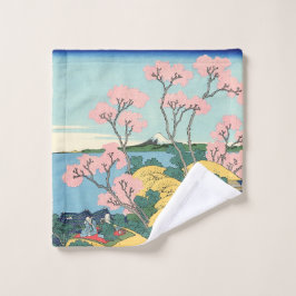 東海道五天山の北斎富士 ウォッシュタオル