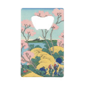 東海道五天山の北斎富士 クレジットカード栓抜き (正面)