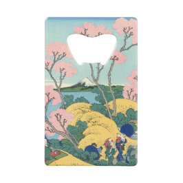 東海道五天山の北斎富士 クレジットカード栓抜き