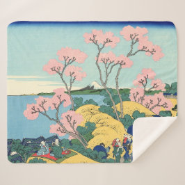 東海道五天山の北斎富士 シェルパブランケット