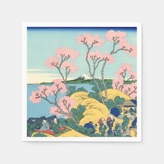 東海道五天山の北斎富士 スタンダードカクテルナプキン (正面)