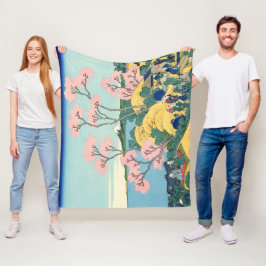 東海道五天山の北斎富士 フリースブランケット