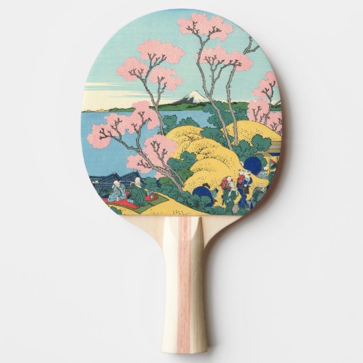 東海道五天山の北斎富士 卓球ラケット (正面)