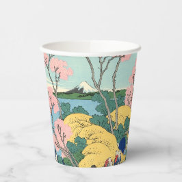 東海道五天山の北斎富士 紙コップ