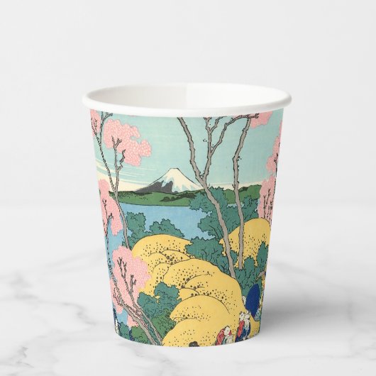 東海道五天山の北斎富士 紙コップ (左)
