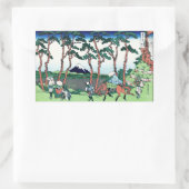 東海道葛飾北斎の保土ケ谷 長方形シール (バッグ)