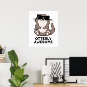 東素晴らし獣おもしろいのオッターパン ポスター (ホームオフィス)