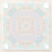 東華美部：高級グリーンデコール。 ガラスコースター (裏面)