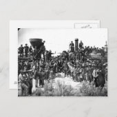 東西が最後の鉄道を敷設して握手する ポストカード (正面/裏面)