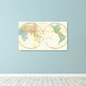 東西の半球 キャンバスプリント (インサイチュ (ウッドフロア))