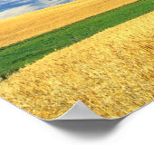 東部のパルーズで小麦の収穫 ポスター (角)