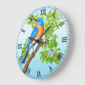 東部のブルーバード·イン·ツリーウォール時計 ラージ壁時計 (傾斜)