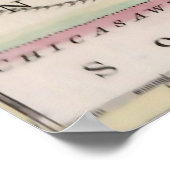 東部の州の統一された地図を見つける(1759) ポスター (角)