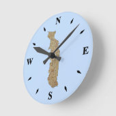 東郷地図時計 ラウンド壁時計 (傾斜)