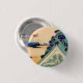 東都浅草本願寺葛飾北斎 缶バッジ (正面&裏面)