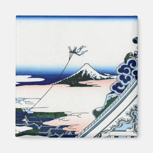 東都浅草本願寺,北斎北斎浅草から富士山を望む マグネット (正面)