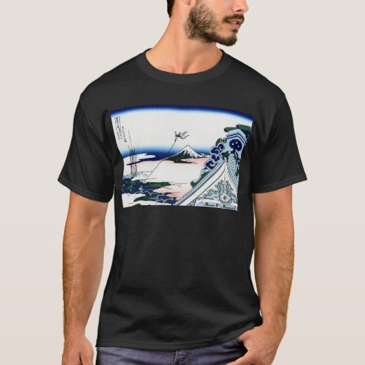 東都浅草本願寺,北斎北斎浅草から富士山を望む Tシャツ (正面)