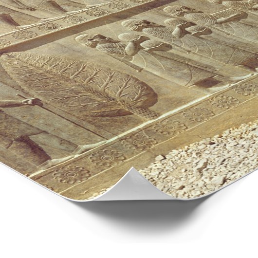 東階段のレリーフ、 浮き彫りフリーズの詳細 ポスター (角)