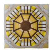 東飾京駅の天井 タイル (正面)