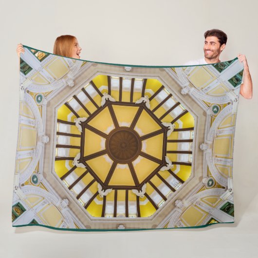 東飾京駅の天井 フリースブランケット (インサイチュ)