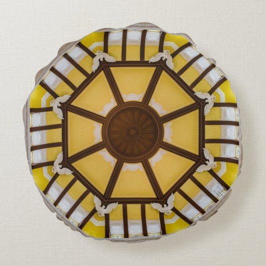 東飾京駅の天井 ラウンドクッション (裏面)