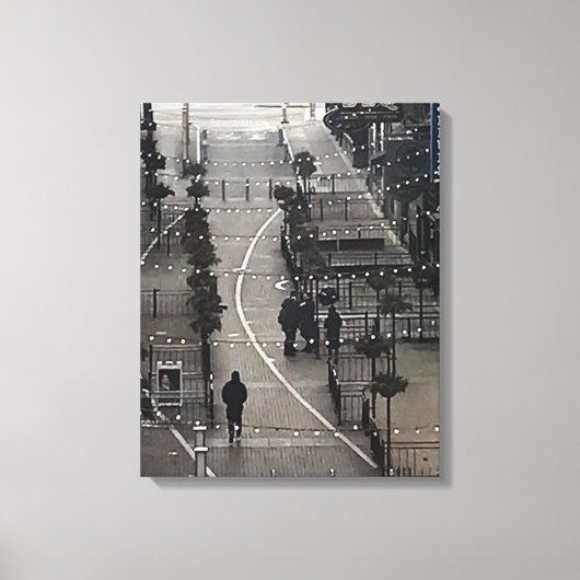 「東4通り朝」写真 キャンバスプリント (正面)