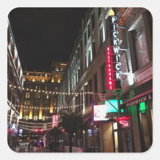 東4通り、クリーブランド、オハイオ州フォトステッカー スクエアシール (正面)