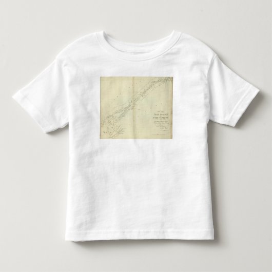 東。 オンタリオ湖および川St.ローレンスの端 トドラーTシャツ (正面)