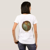 東/西半球マップ2-側面 Tシャツ (裏面フル)