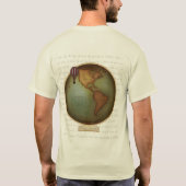 東/西半球マップ2-側面 Tシャツ (裏面)